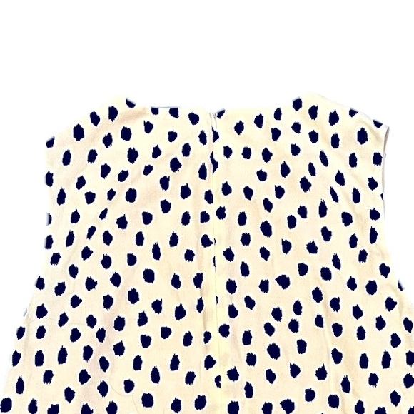 Kate Spade Silk Black Creamy White Sleeveless Blouse S - Picture 9 of 12